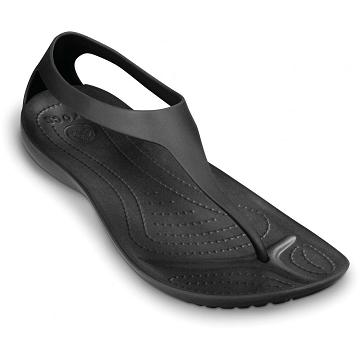 Crocs Sexi Flip Szandál Női Fekete | HU 0479AHKP